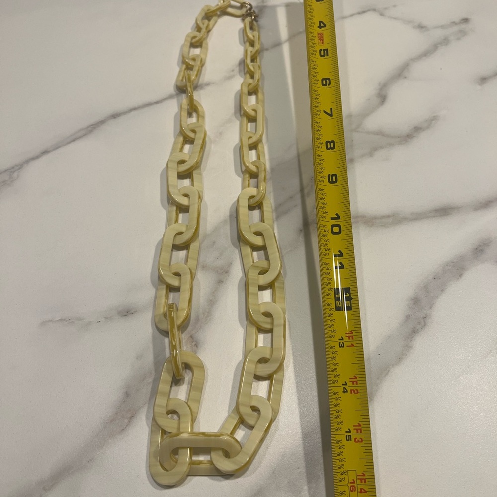j. Crew cream acrylic chunky chain necklace.